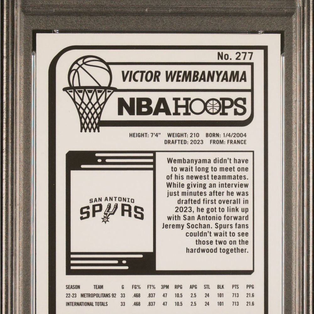 Victor Wembanyama RC PSA 10 GEM MT